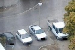 A járdán parkoló művészek Győrben - fotó
