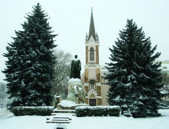 Zalaegerszeg, templom, hóesés