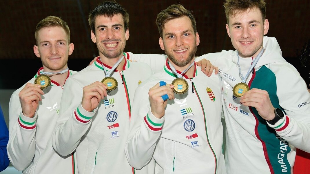 Aranyérmes a magyar férfi párbajtőrcsapat Buenos Airesben
